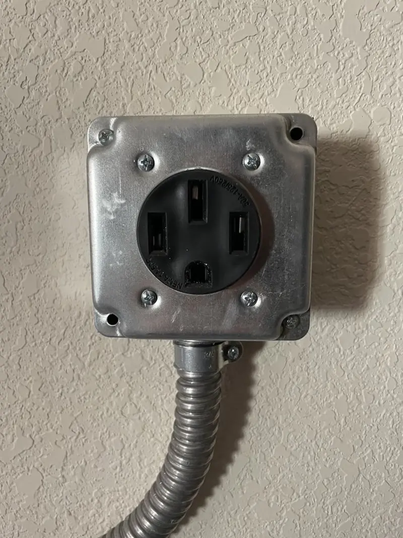NEMA 14-50 outlet installed for Smart Home Electrical in Dove Valley